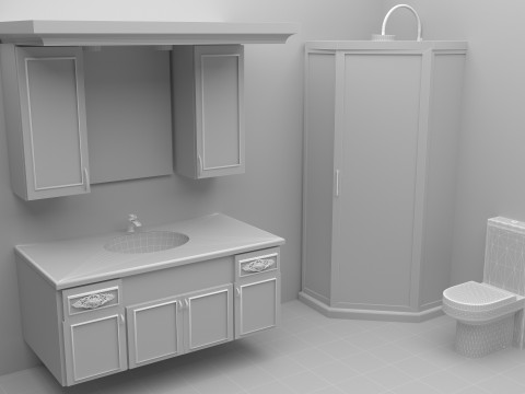 Bathroom 3 - 8K 3D Model
