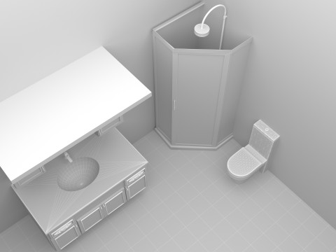 Bathroom 3 - 8K 3D Model