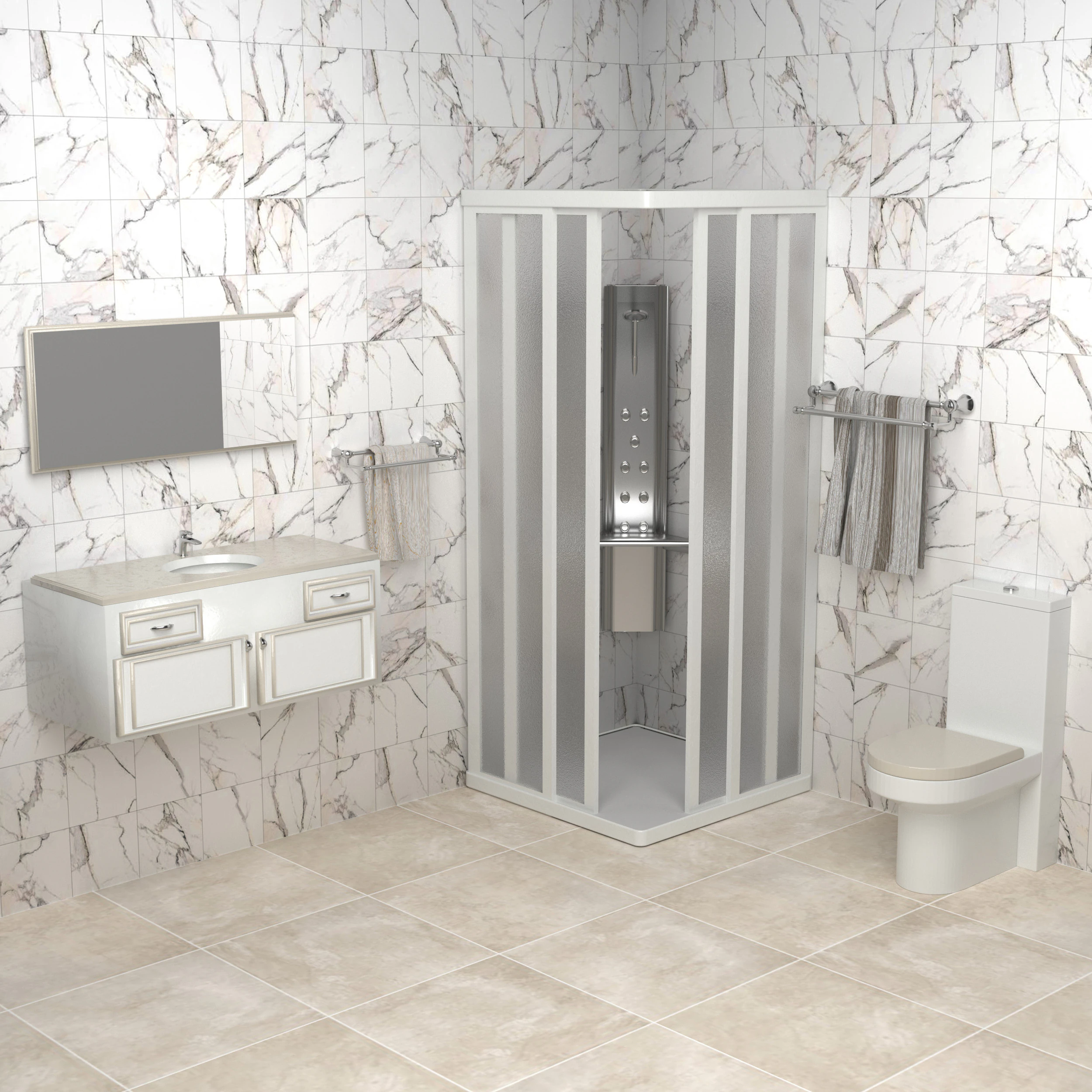 Bathroom 4 3D Model .c4d .max .obj .3ds .fbx .stl .blend