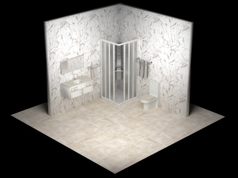 Bathroom 4 - 8K Modèle 3D