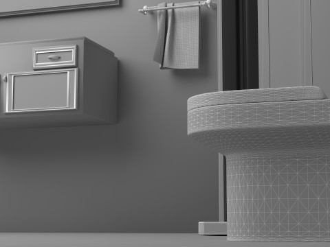 Bathroom 4 - 8K Modèle 3D
