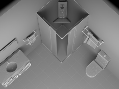 Bathroom 4 - 8K Modèle 3D