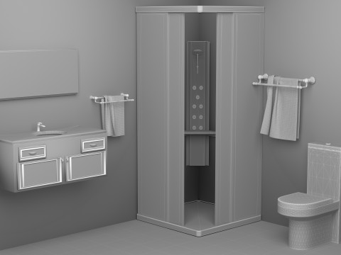 Bathroom 4 - 8K Modèle 3D