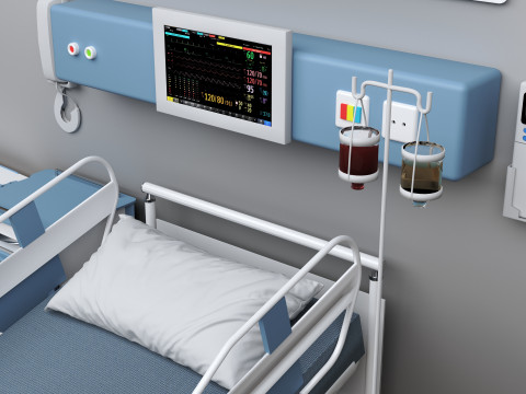 Hospital Room 10 - 8K 3D Model
