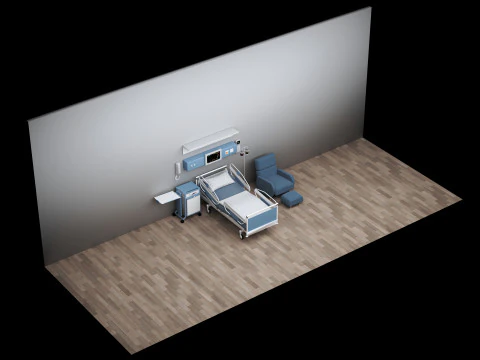 Hospital Room 10 3D Model