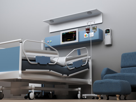 Hospital Room 10 - 8K 3D Model