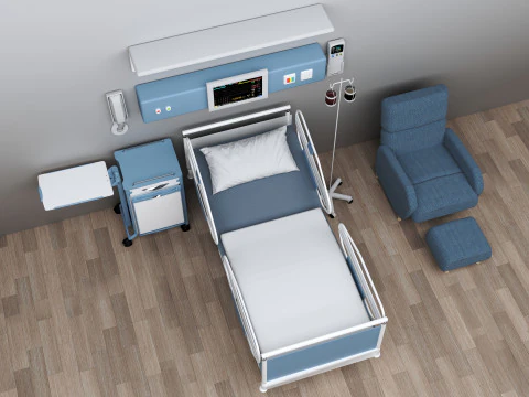 Hospital Room 10 3D Model