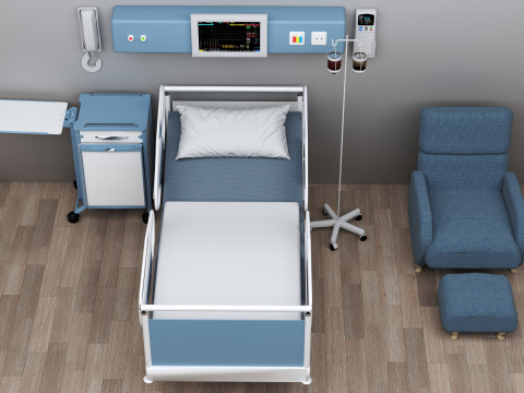 Hospital Room 10 - 8K 3D Model