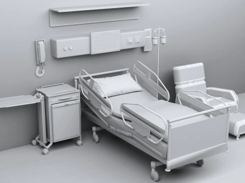 Hospital Room 10 3D Model