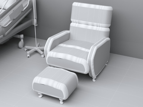 Hospital Room 10 - 8K 3D Model