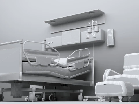 Hospital Room 10 3D Model