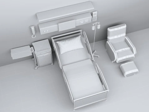 Hospital Room 10 3D Model