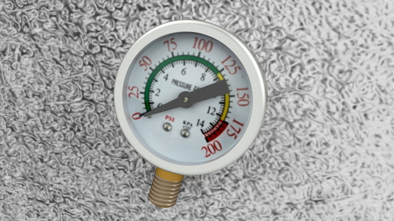 Pressure Dial 4K 3D Модель .c4d .max .obj .3ds .fbx .stl .blend