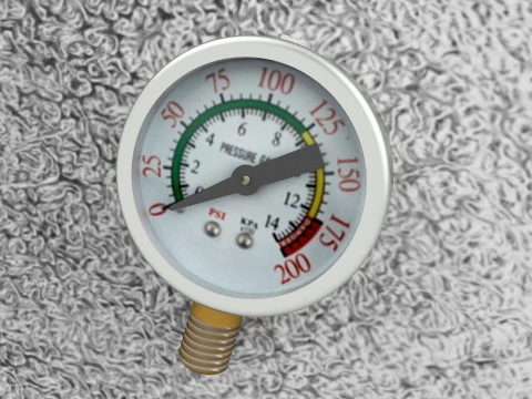 Quadrante di pressione 4K Modello 3D