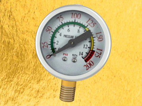 Pressure Dial 4K 3D Model