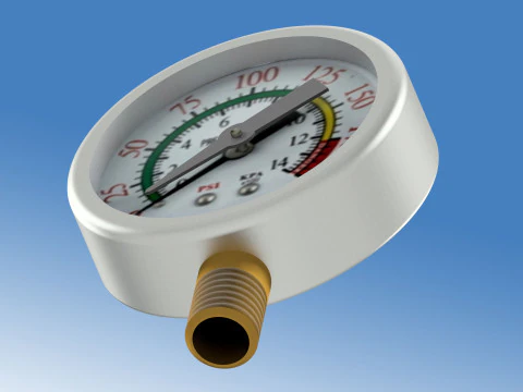 Pressure Dial 4K 3D Model