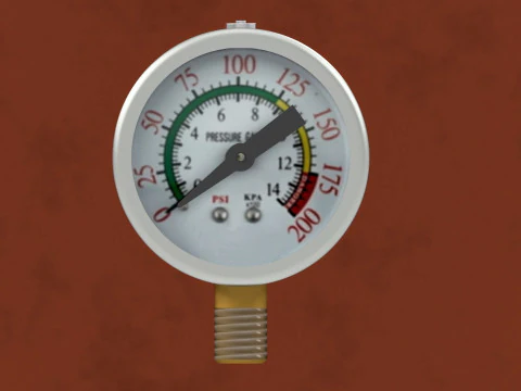 Pressure Dial 4K 3D Model