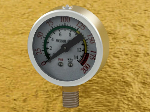 Pressure Dial 4K 3D Model
