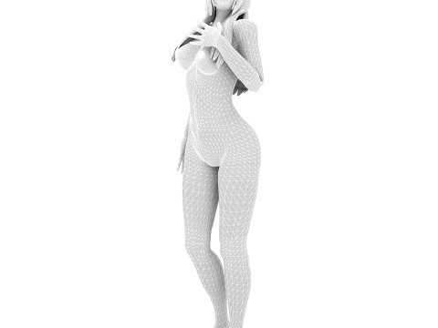 Hot Girl 4K 3D Модель