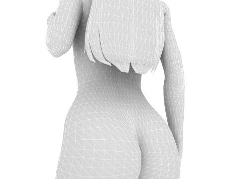 Hot Girl 4K 3D Модель