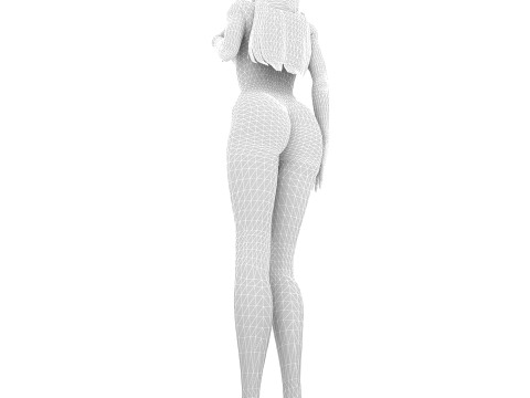 Hot Girl 4K 3D Модель