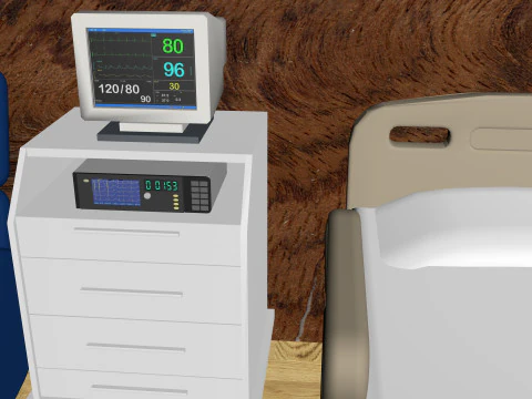 Hospital Ward 9 - 8K 3D Model