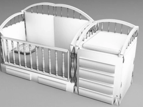 Baby Bed 3D Model