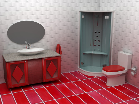 Bathroom 5 - 8K 3D Model