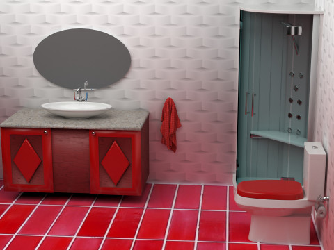 Bathroom 5 - 8K 3D Model