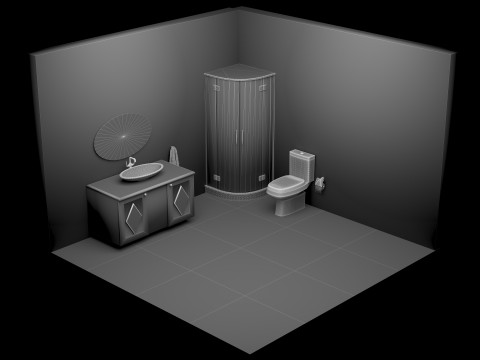 Bathroom 5 - 8K 3D Model