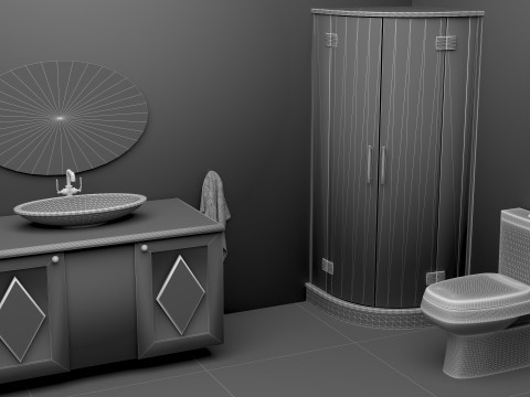 Bathroom 5 - 8K 3D Model