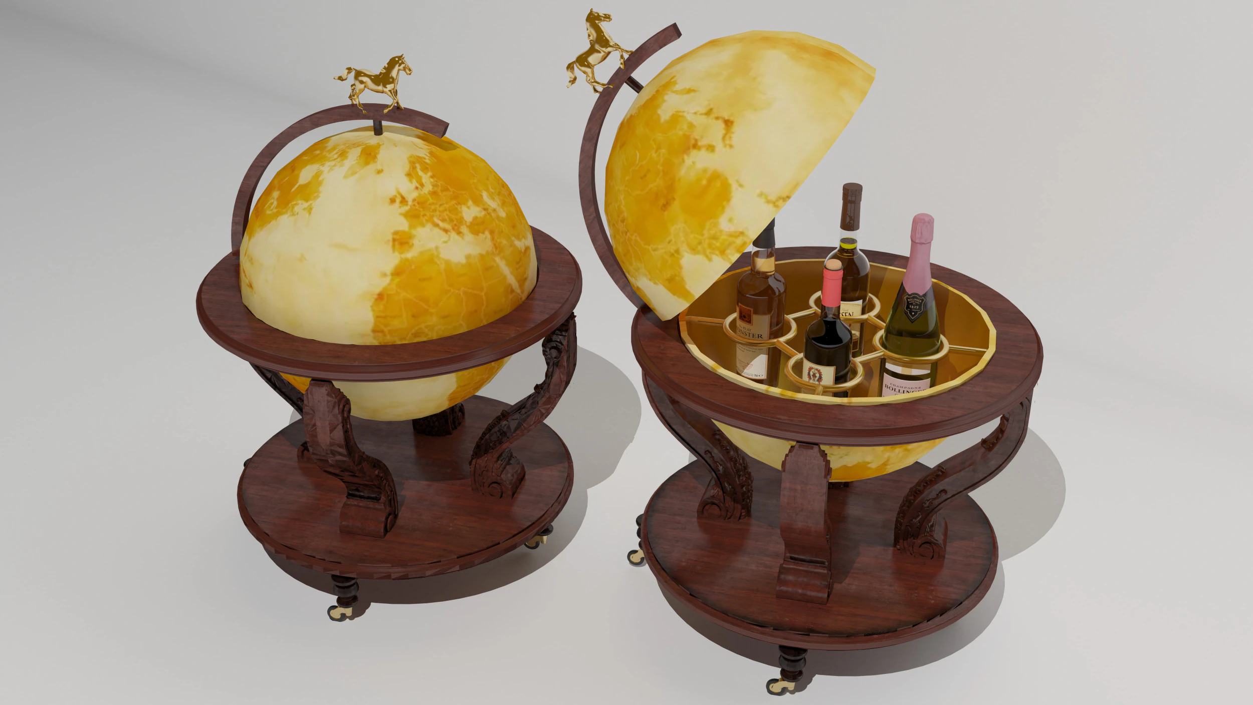 Mini Bar 8K 3D Model .c4d .max .obj .3ds .fbx .stl .blend 