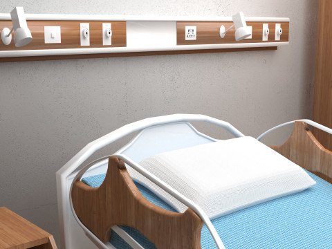 Hospital Ward 10 - 8K 3D Model