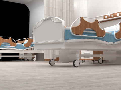 Hospital Ward 10 - 8K 3D Model
