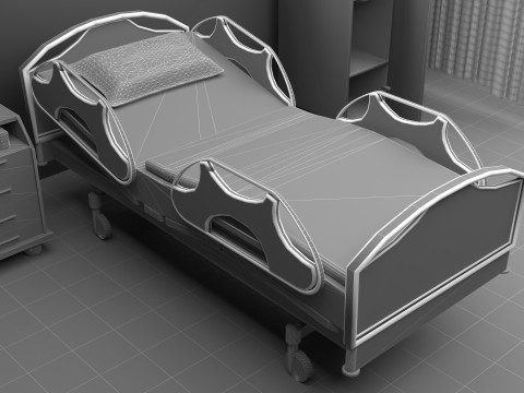Hospital Ward 10 - 8K 3D Model