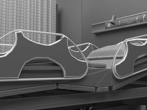 Hospital Ward 10 - 8K 3D Model