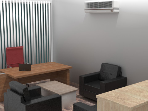 Office Plan 8K Model 3D