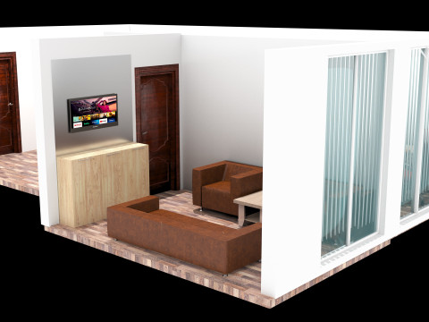 Office Plan 8K Model 3D