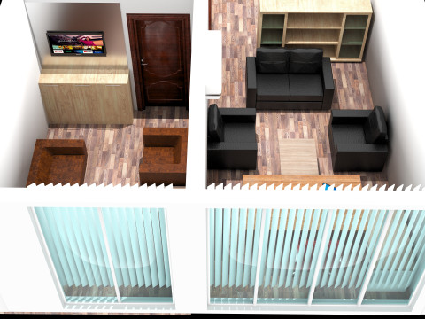 Office Plan 8K Model 3D