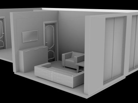 Office Plan 8K Model 3D