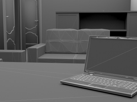 Office Plan 8K Model 3D