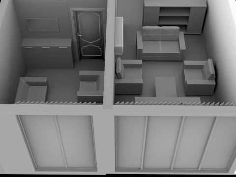 Office Plan 8K Model 3D