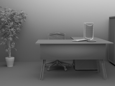 Office Plan 8K Model 3D