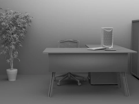 Office Plan 3D Model