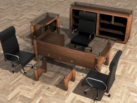 Set da ufficio 2 - 8K Modello 3D