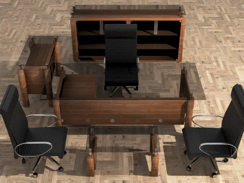 Office Set 2 3D Model