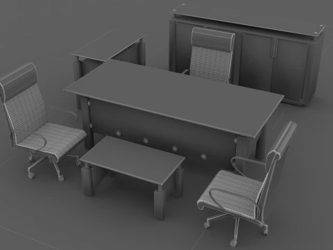 Office Set 2 3D Model