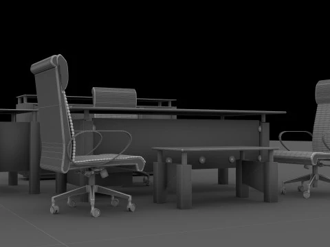 Office Set 2 3D Model