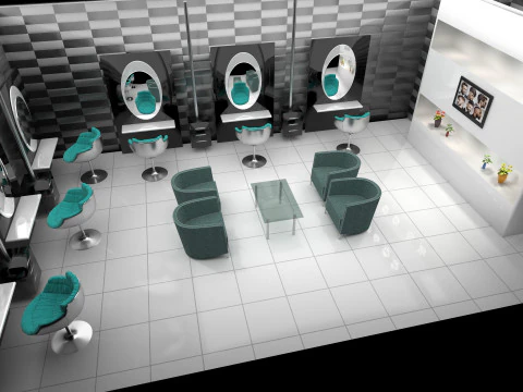 Parrucchiere 8K Modello 3D