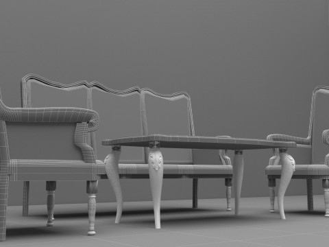 Living Room Sunset 8K 3D 模型